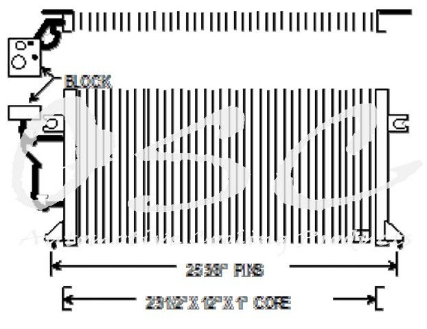 1994, 1993 Dodge Colt A/C Condenser