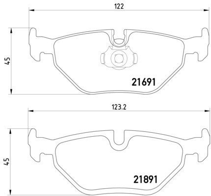 Disc Brake Pad Set - Rear for 1997-2000 BMW 528i (Pagid 355007981)