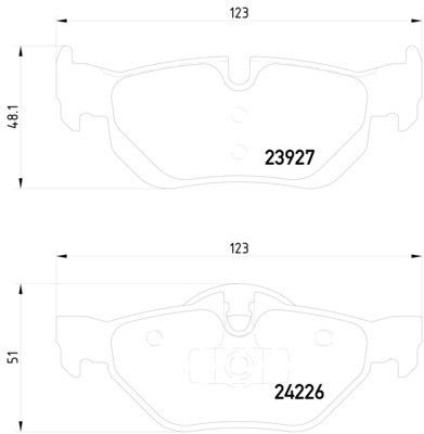 Disc Brake Pad Set - Rear for 2008-2013 BMW 128i (Pagid 355011301)