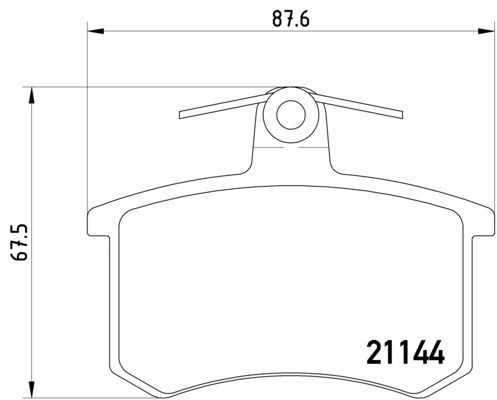 Disc Brake Pad Set - Rear for 1992-1994 Audi S4 (Pagid 355017951)