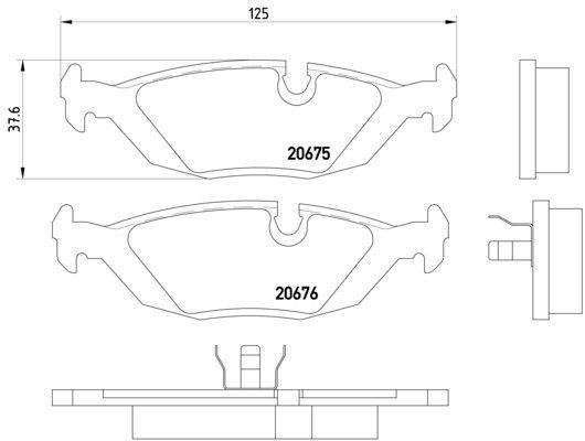 Disc Brake Pad Set - Rear for 1985-1987 BMW 325e (Pagid 355006041)
