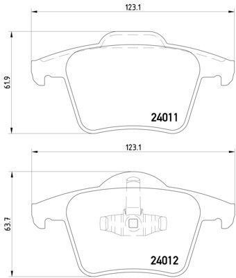 Disc Brake Pad Set - Rear for 2003-2014 Volvo XC90 (Pagid 355010801)