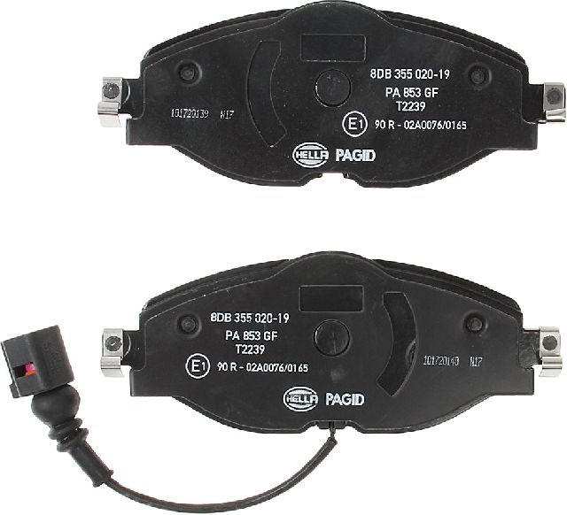 Disc Brake Pad Set - Front for 2016-2018 Audi A3 Sportback e-tron (Pagid 355020191)
