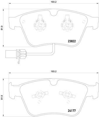 Disc Brake Pad Set - Front for 2006-2016 Bentley Continental (Pagid 355020441)