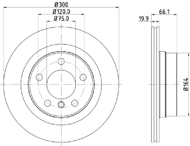 Disc Brake Rotor - Rear for 2013-2018 BMW 320i (Pagid 355120972)