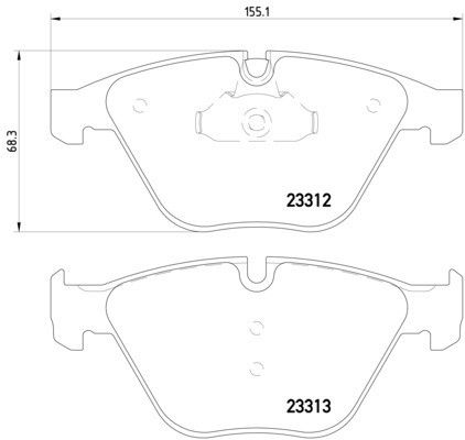 Disc Brake Pad Set - Front for 2004-2007 BMW 530i (Pagid 355015391)
