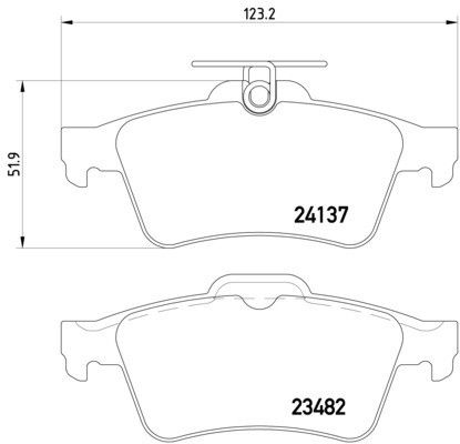 Disc Brake Pad Set - Rear for 2007-2015 Jaguar XK (Pagid 355011731)