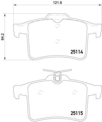 Disc Brake Pad Set - Rear for 2010-2012 Jaguar XKR (Pagid 355015901)