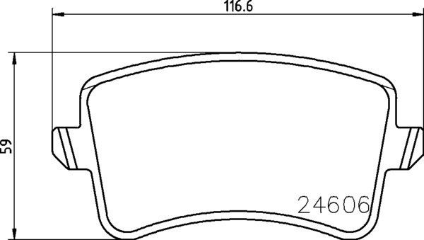 Disc Brake Pad Set - Rear for 2014-2017 Audi SQ5 (Pagid 355025381)