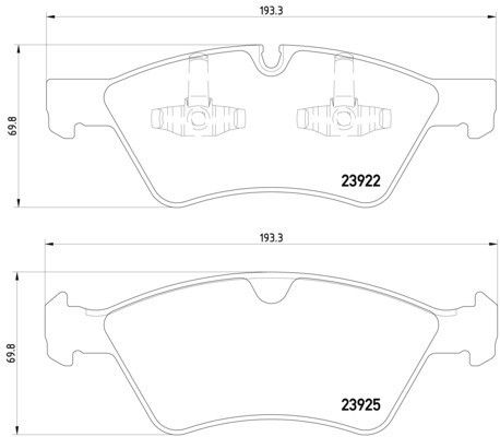 Disc Brake Pad Set - Front for 2007-2009 Mercedes-Benz R320 (Pagid 355012011)