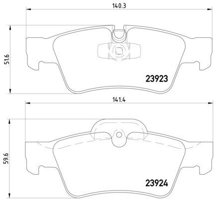 Disc Brake Pad Set - Rear for 2013-2018 Mercedes-Benz G63 AMG (Pagid 355011421)