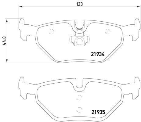 Disc Brake Pad Set - Rear for 1998-2000 BMW 323i (Pagid 355008761)