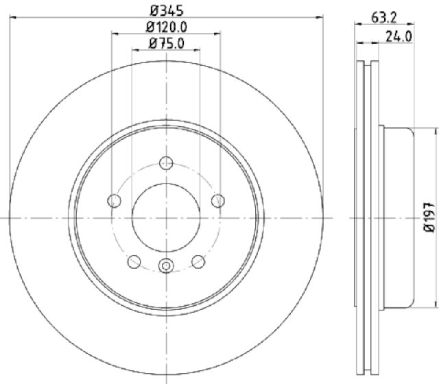 Disc Brake Rotor - Rear for 2006-2010 BMW 650i (Pagid 355119341)