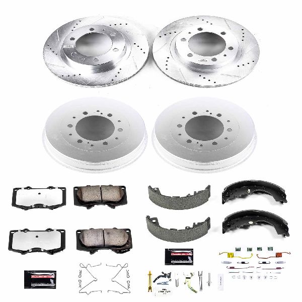 Powerstop Disc Brake Pad and Rotor / Drum Brake Shoe and Drum Kit  Front and Rear 