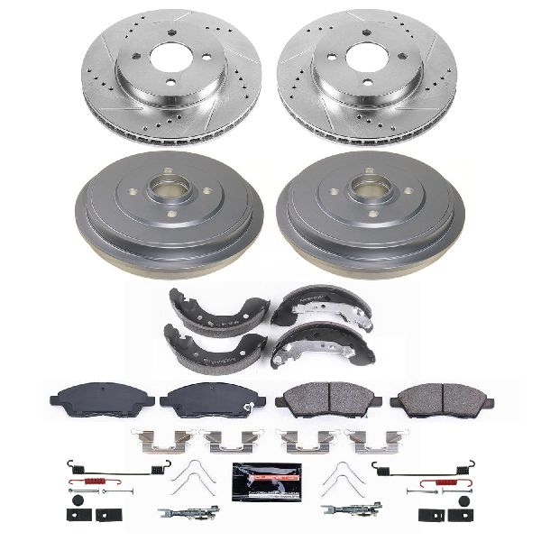 Powerstop Disc Brake Pad and Rotor / Drum Brake Shoe and Drum Kit  Front and Rear 