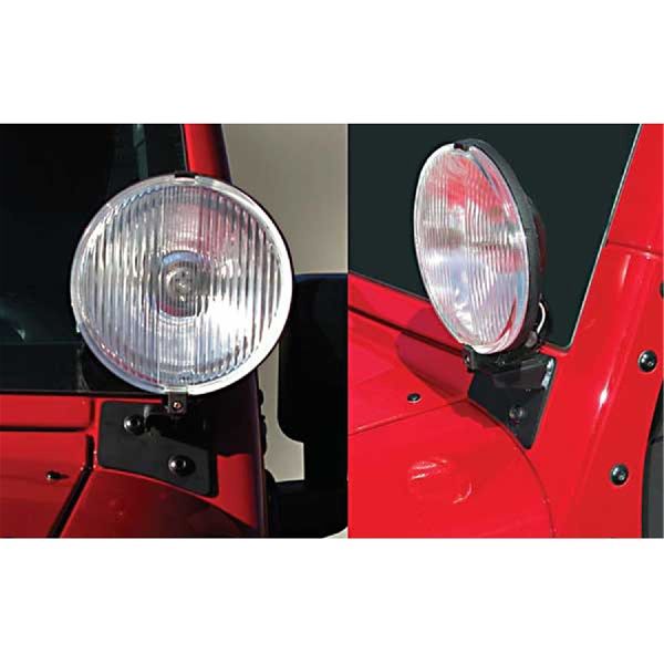 Rugged Ridge Windshield Hinge Light Bracket 