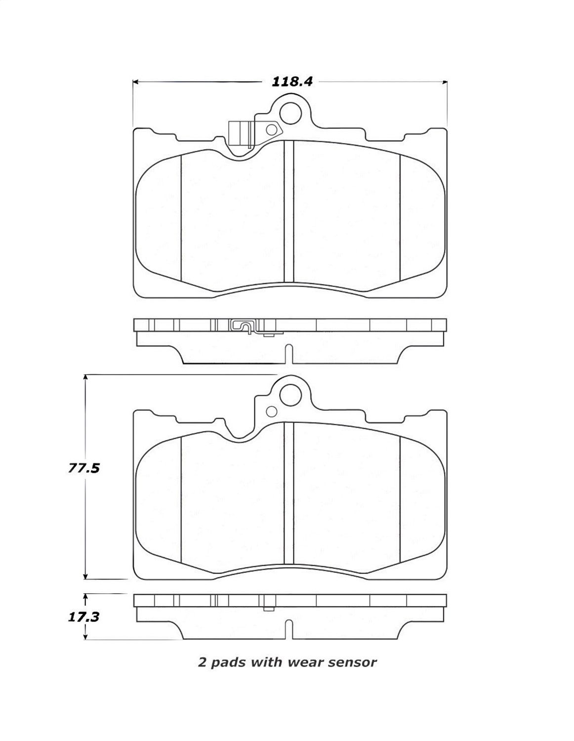 2020, 2019, 2018, 2017, 2016 Lexus IS300 Disc Brake Pad Set