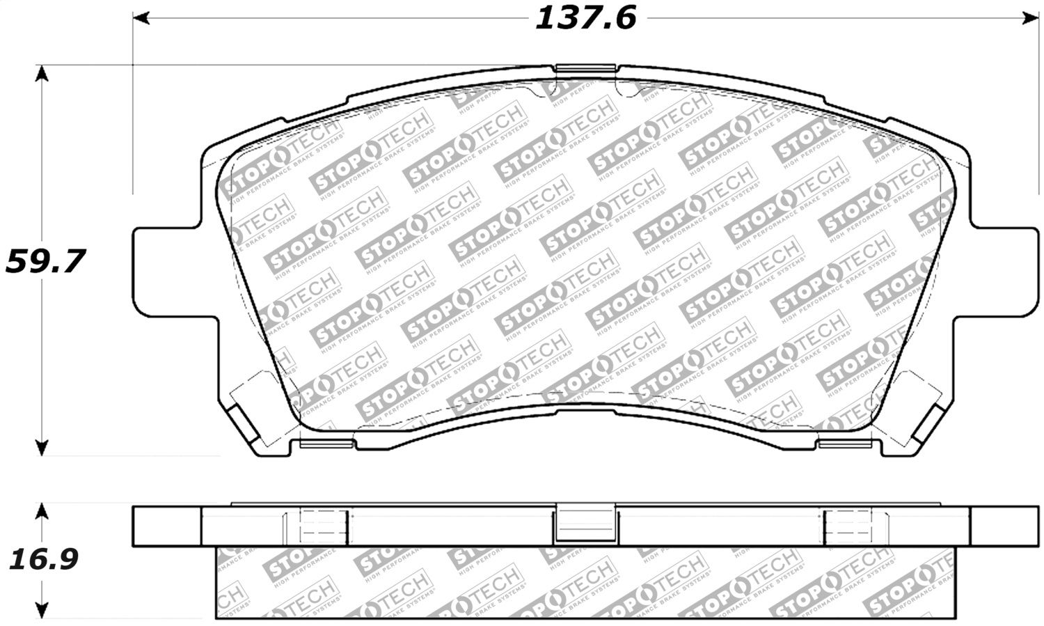 2002, 2001, 2000, 1999, 1998, 1997 Subaru Legacy Disc Brake Pad Set