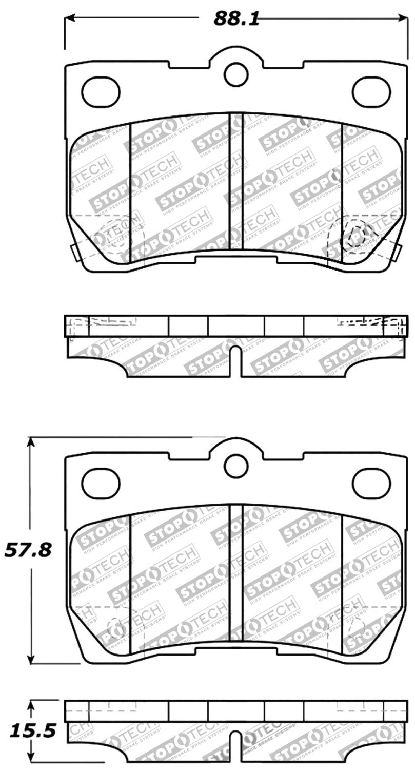 2007, 2006 Lexus GS430 Disc Brake Pad Set