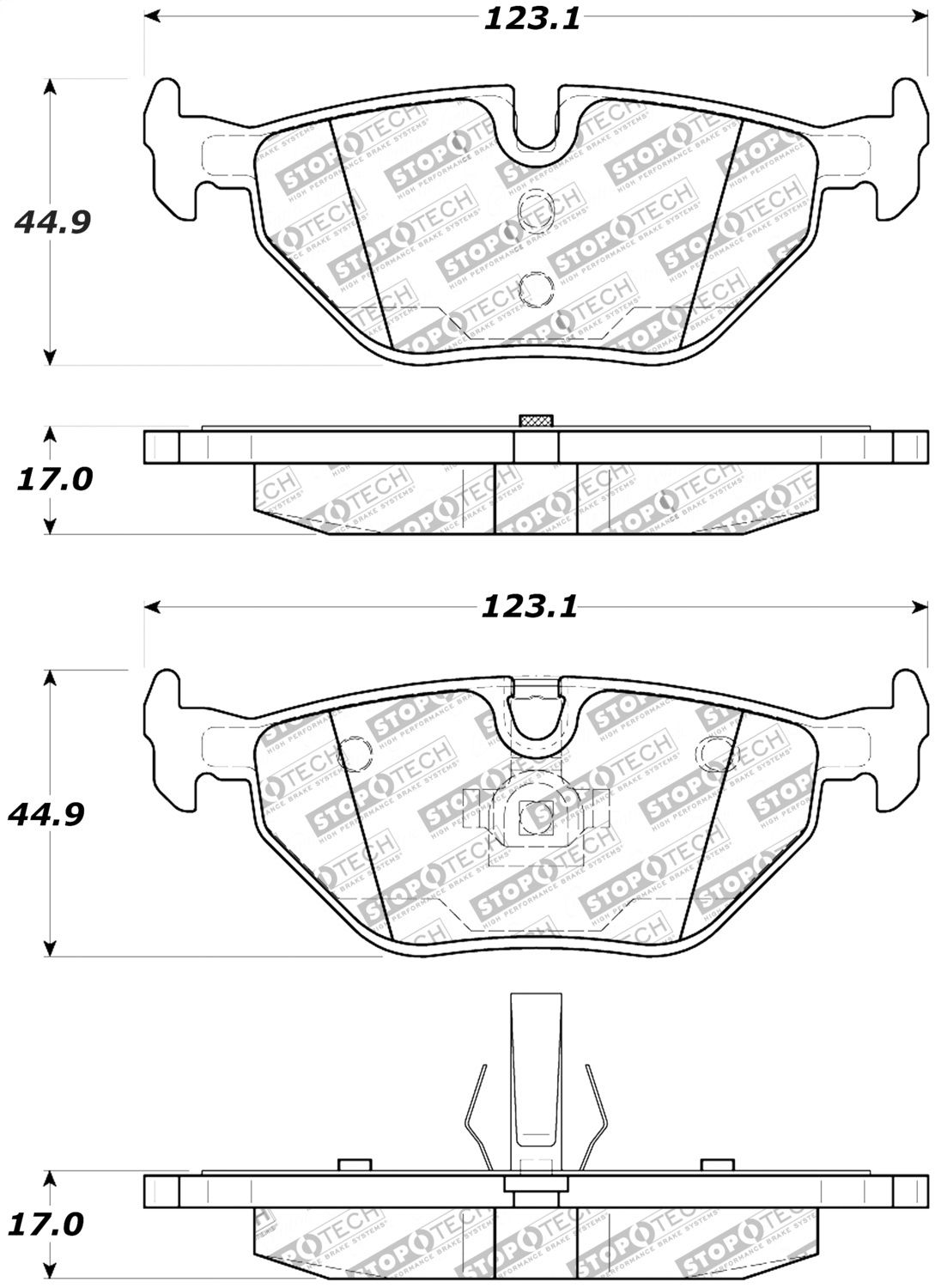 2003-2008 BMW 318i Disc Brake Pad Set StopTech