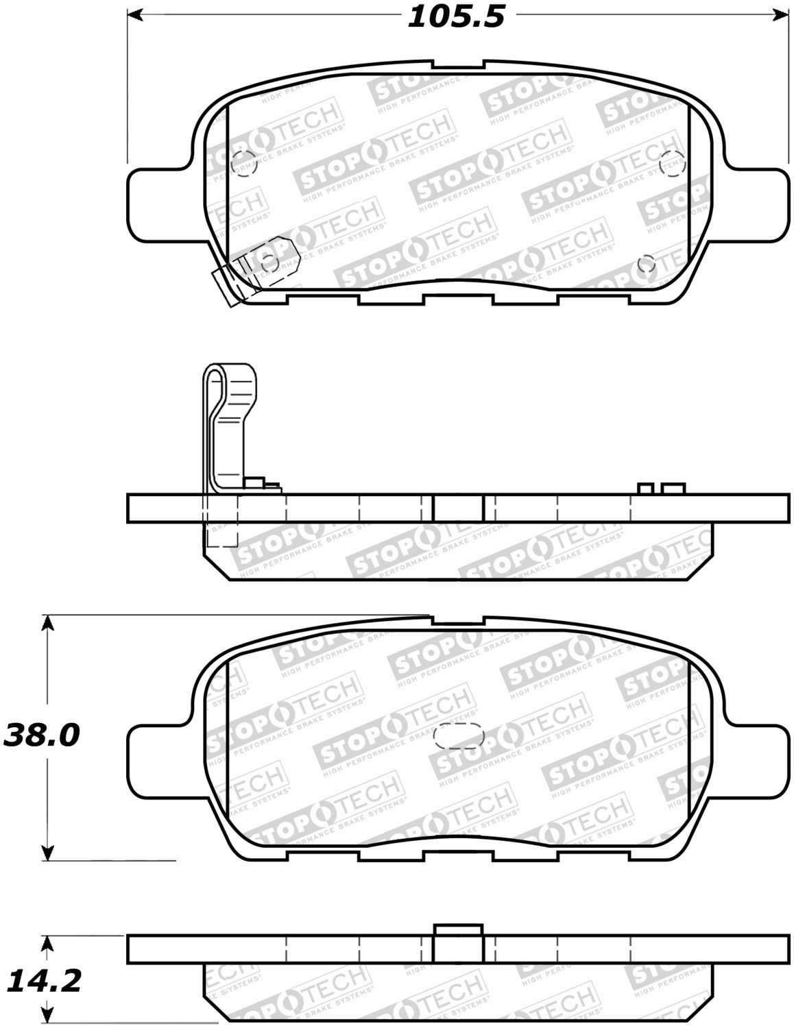2009, 2008 INFINITI EX35 Disc Brake Pad Set