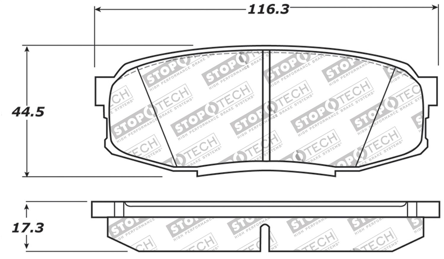 2021, 2020, 2019, 2018, 2017, 2016, 2015, 2014, 2013, 2012, 2011, 2010, 2009, 2008 Lexus LX570 Disc Brake Pad Set