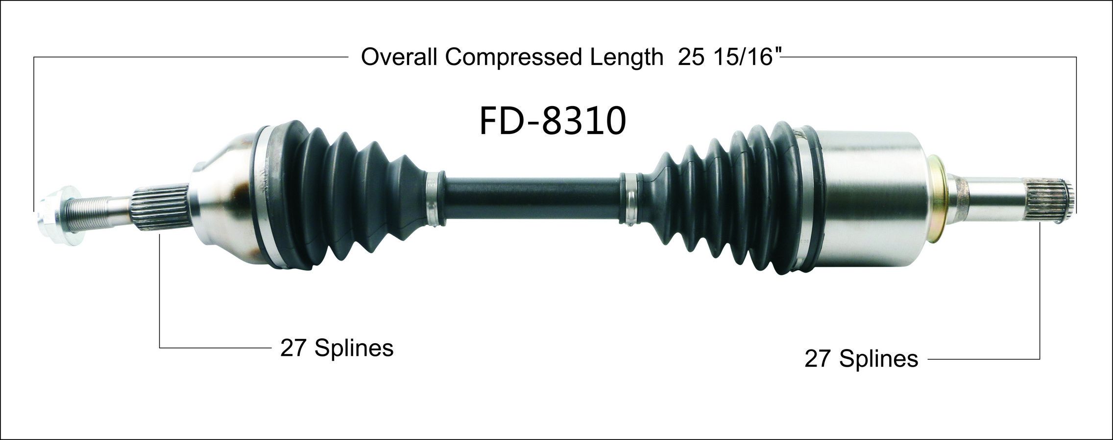 2018, 2017, 2016, 2015 Ford Edge CV Axle Shaft