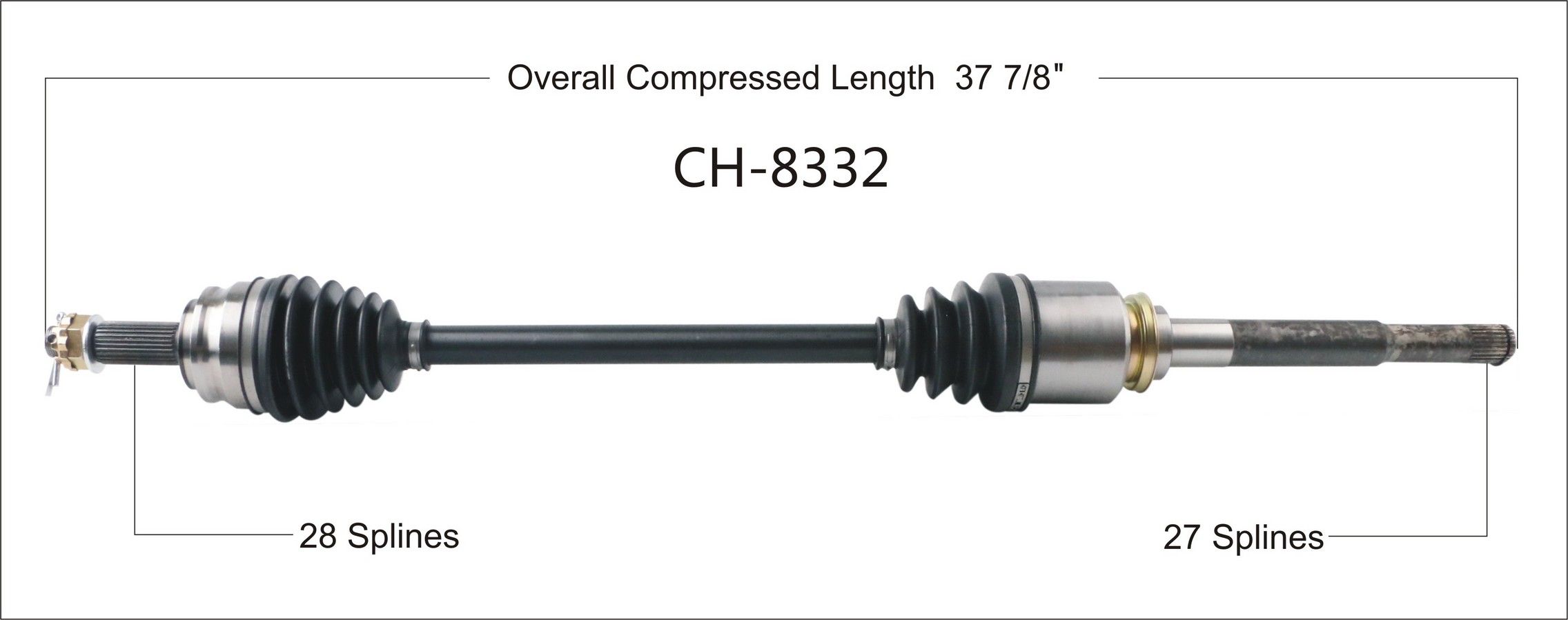 2017, 2016, 2015, 2014, 2013, 2012, 2011, 2010, 2009, 2008, 2007 Jeep Compass CV Axle Shaft