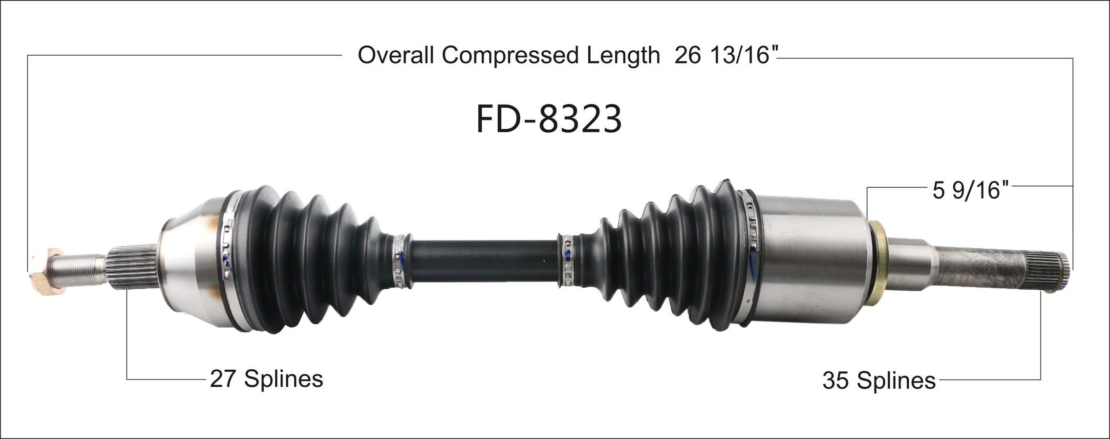2018, 2017, 2016, 2015, 2014 Ford Transit Connect Connect CV Axle Shaft