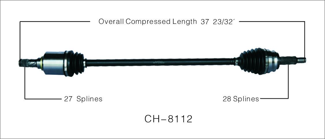 2017, 2016, 2015, 2014, 2013, 2012, 2011, 2010, 2009, 2008, 2007 Jeep Compass CV Axle Shaft