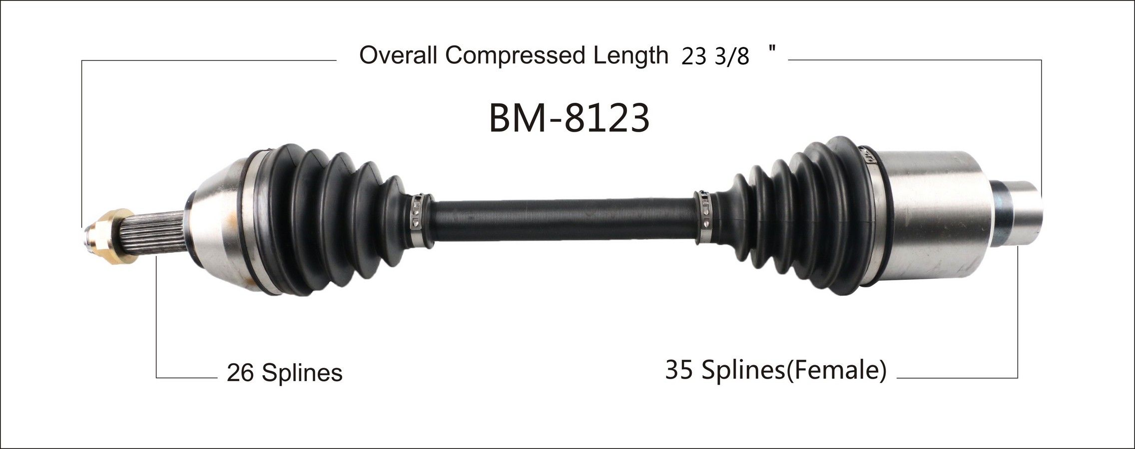 2016, 2015, 2014, 2013 Mini Cooper Paceman Countryman CV Axle Shaft