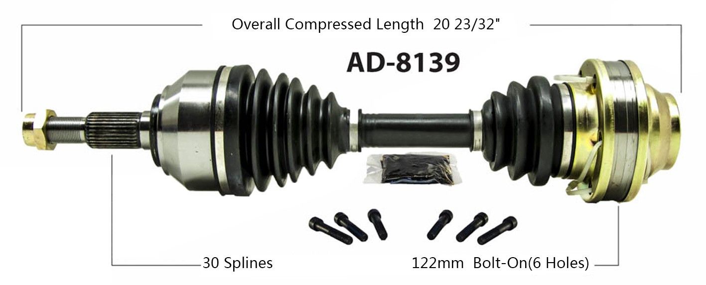 2010, 2009, 2008, 2007 Audi Q7 CV Axle Shaft