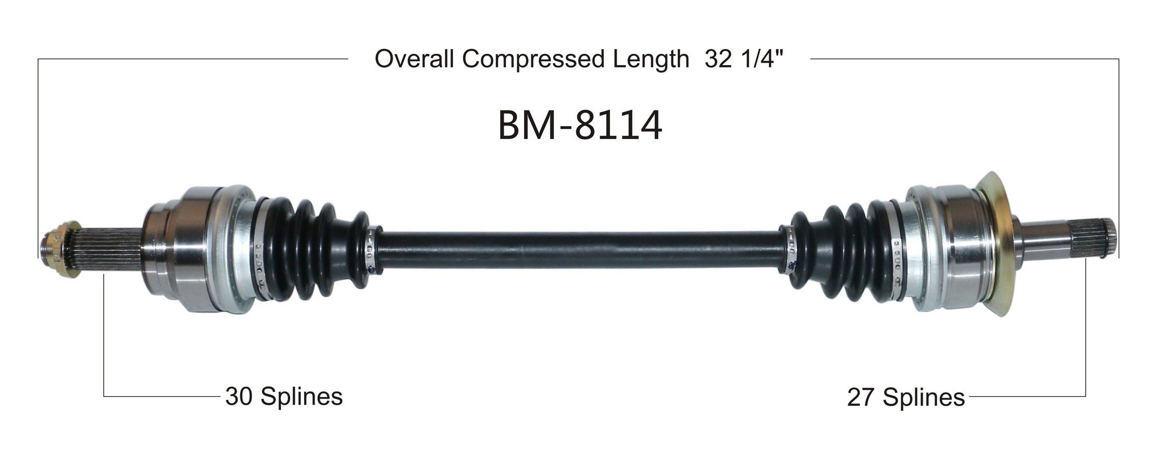 2018, 2017, 2016, 2015, 2014, 2013, 2012, 2011, 2010, 2009, 2008, 2007 BMW X5 CV Axle Shaft