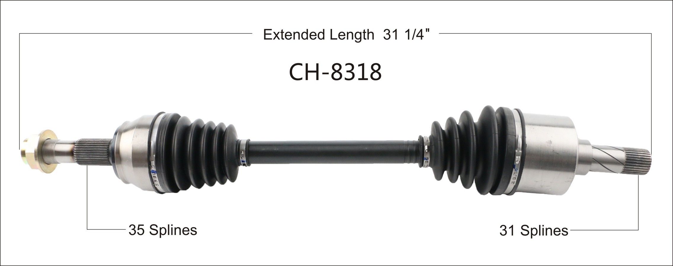 2018, 2017, 2016, 2015, 2014 Ram ProMaster 3500 1500 CV Axle Shaft