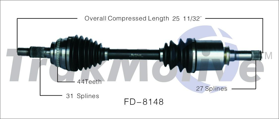 2014, 2013, 2012, 2011, 2010, 2009, 2008, 2007 Ford Edge CV Axle Shaft