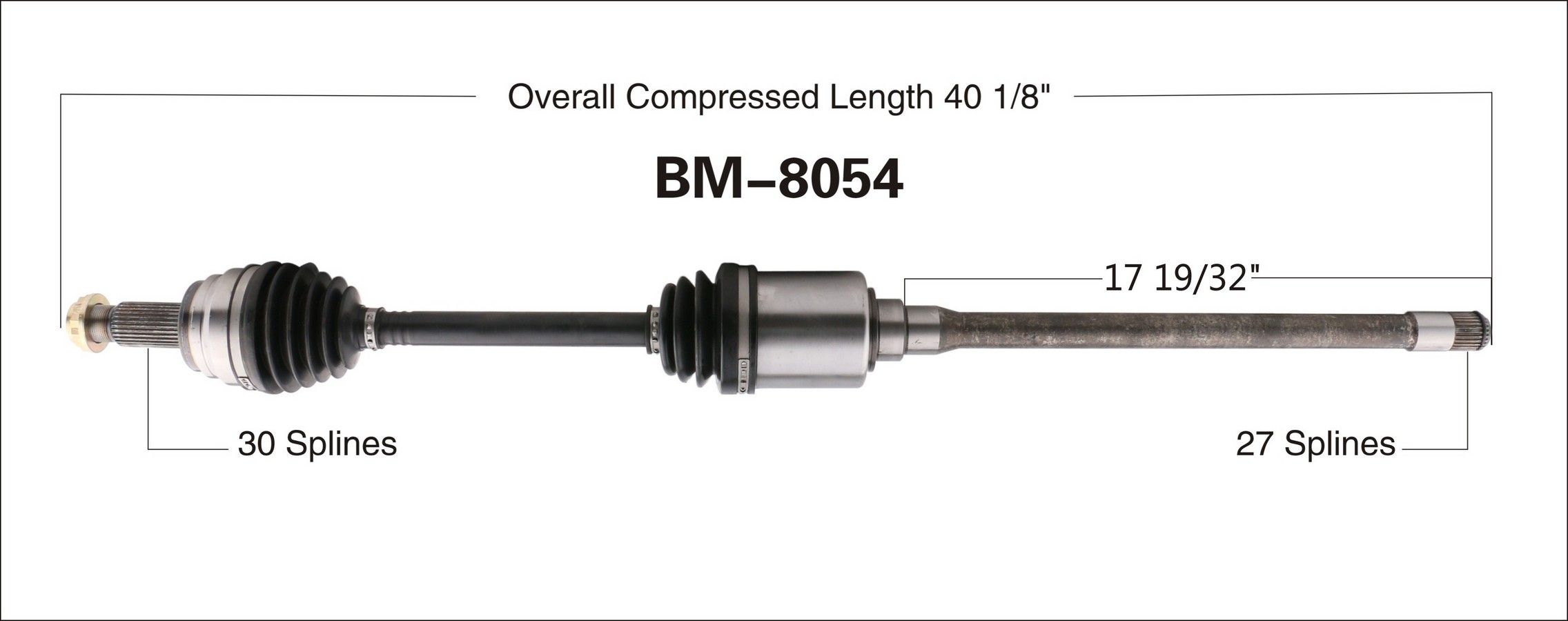 2018, 2017, 2016, 2015, 2014, 2013, 2012, 2011, 2010, 2009, 2008, 2007 BMW X5 CV Axle Shaft