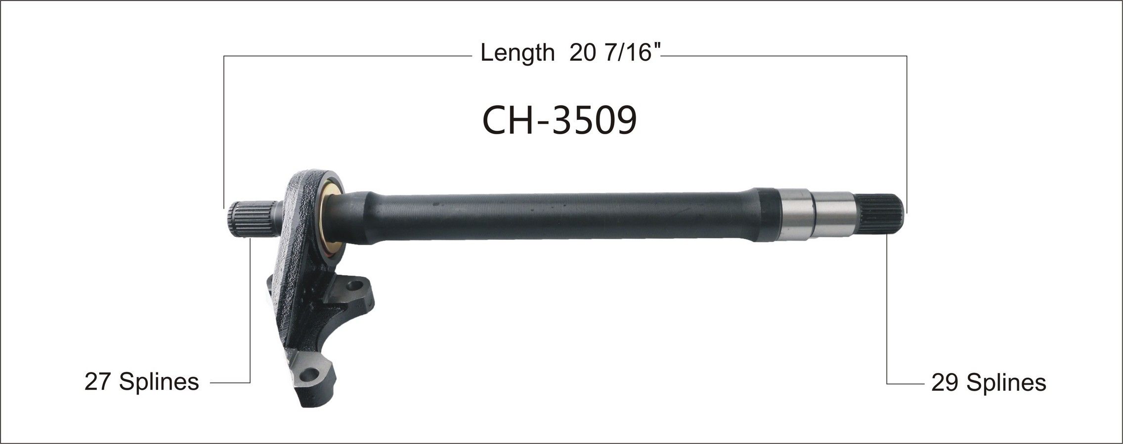2020, 2019, 2018, 2017, 2016, 2015, 2014, 2013, 2012, 2011 Dodge Grand Caravan & Country CV Intermediate Shaft