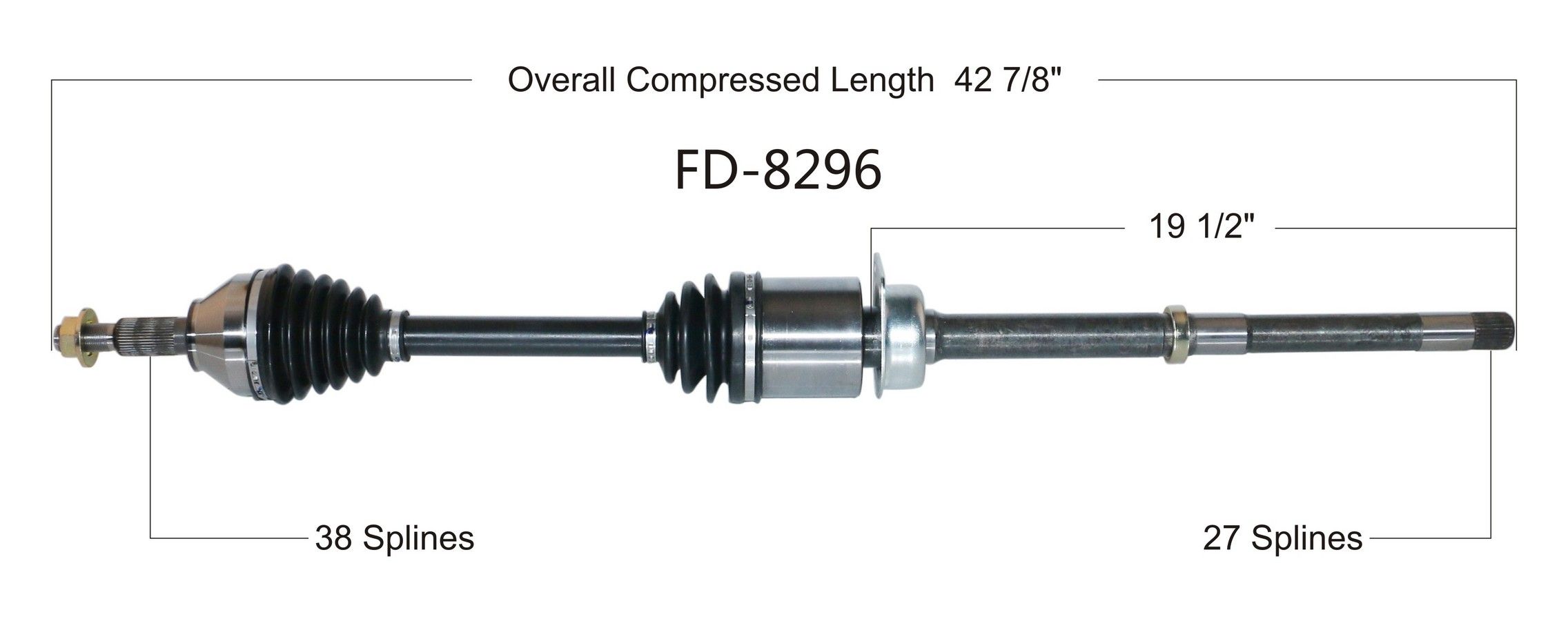 2019, 2018, 2017, 2016, 2015, 2014 Ford Explorer CV Axle Shaft