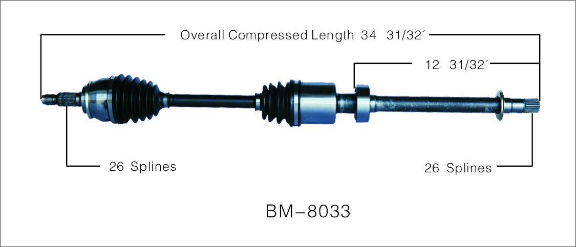 2008, 2007, 2006, 2005 Mini Cooper CV Axle Shaft