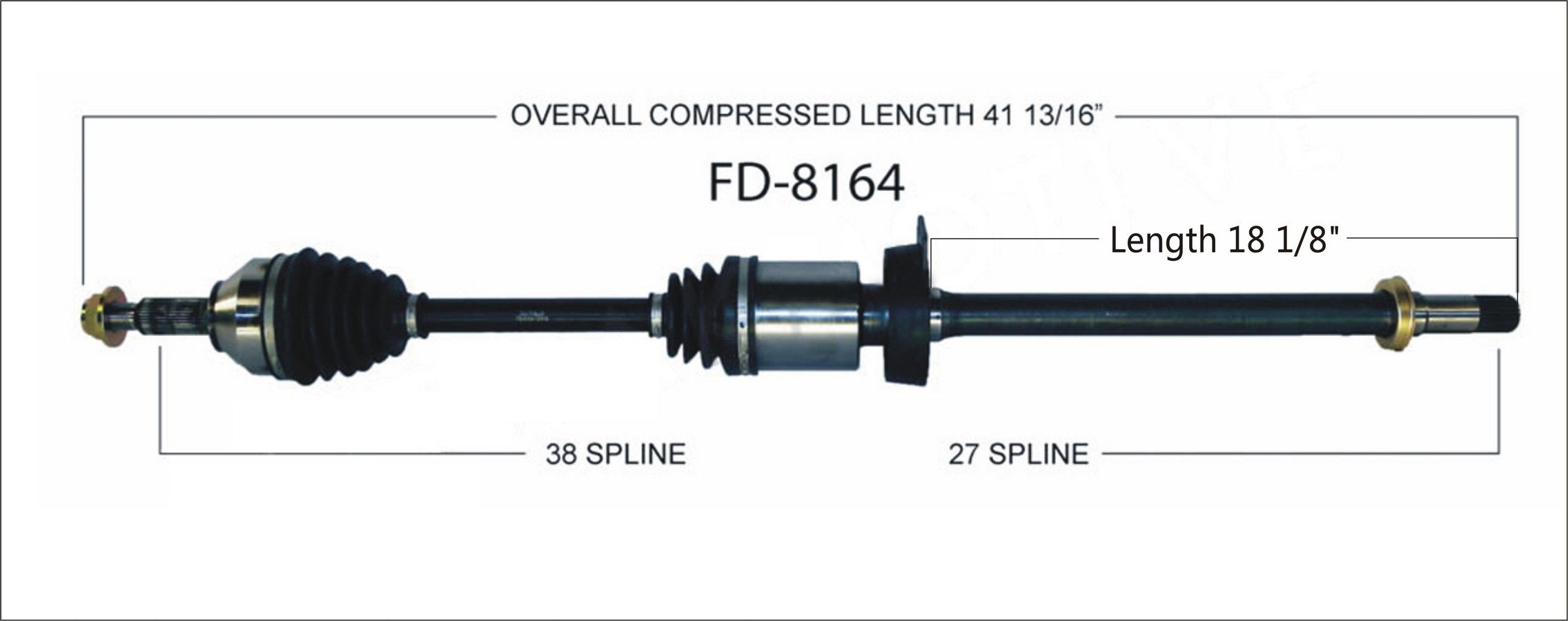 2019, 2018, 2017, 2016, 2015, 2014 Ford Taurus CV Axle Shaft