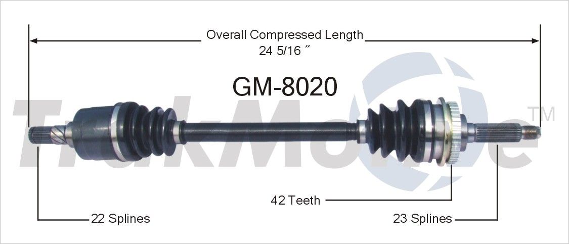 2001, 2000, 1999, 1998, 1997, 1996, 1995 Suzuki Swift CV Axle Shaft
