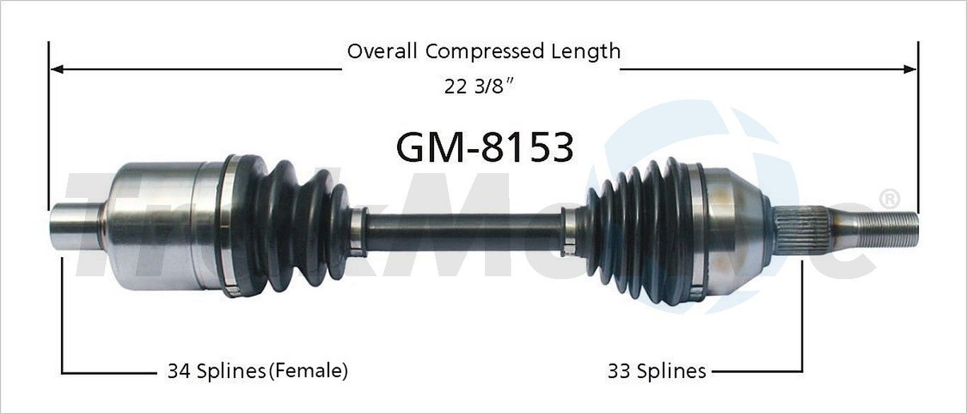 2009, 2008, 2007, 2006, 2005 Chevrolet Uplander CV Axle Shaft