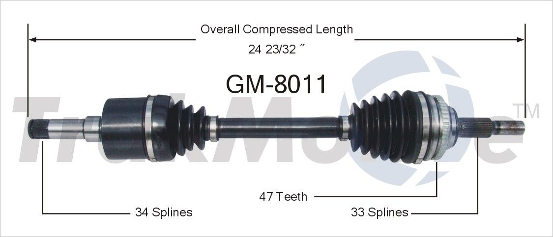 2002, 2001, 2000, 1999, 1998, 1997, 1996, 1995, 1994 Saturn SL CV Axle Shaft