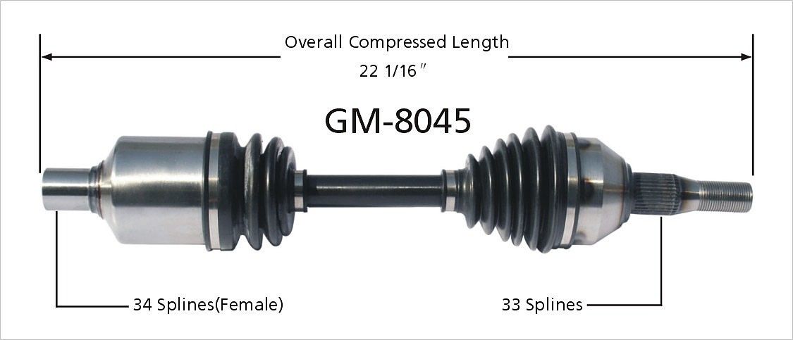 2005, 2004, 2003, 2002, 2001, 2000, 1999 Chevrolet Venture CV Axle Shaft
