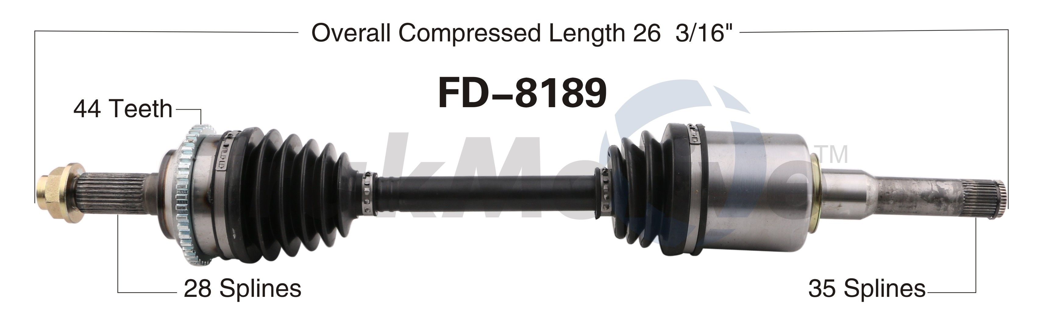 2012, 2011, 2010 Ford Fusion CV Axle Shaft