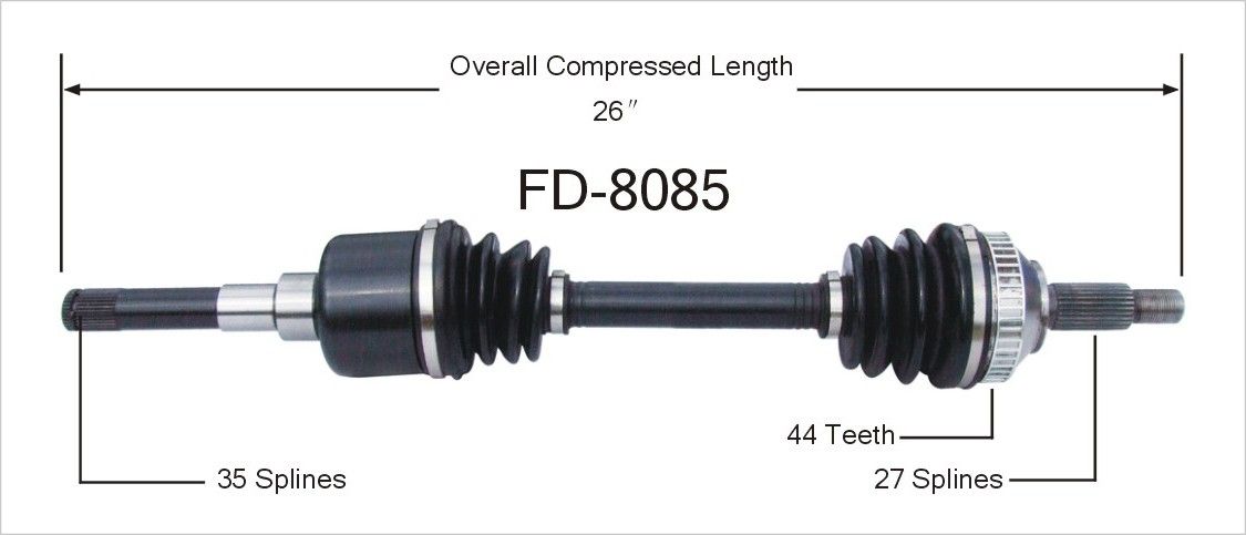 2000, 1999, 1998, 1997, 1996, 1995 Ford Contour CV Axle Shaft