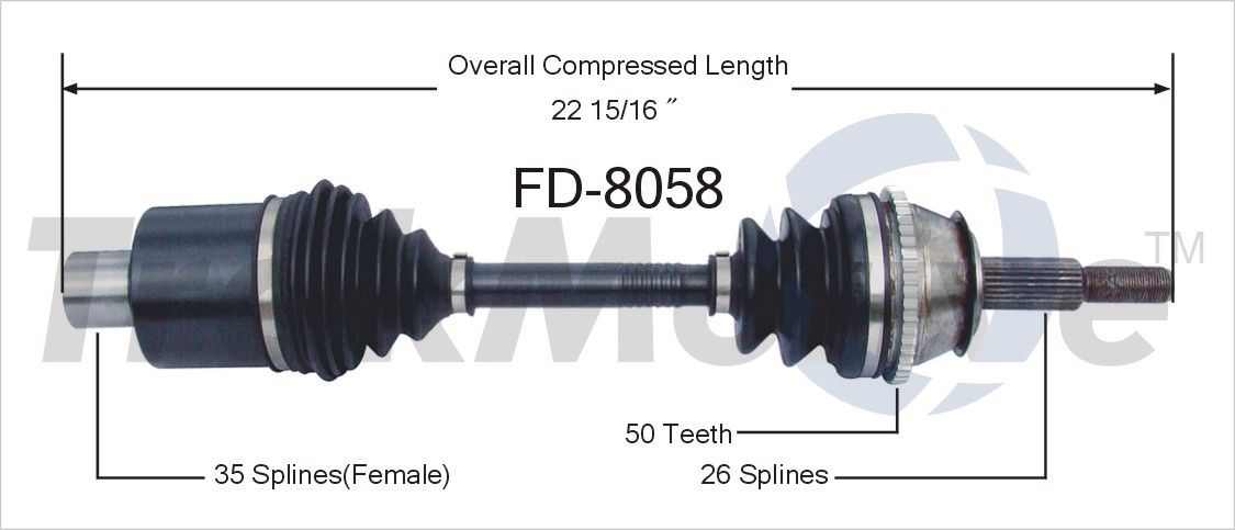 2003, 2002, 2001, 2000, 1999 Ford Windstar CV Axle Shaft