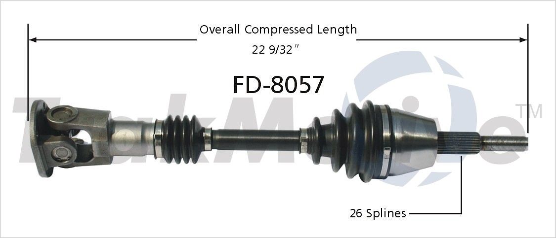 1991, 1990 Ford Aerostar CV Axle Shaft