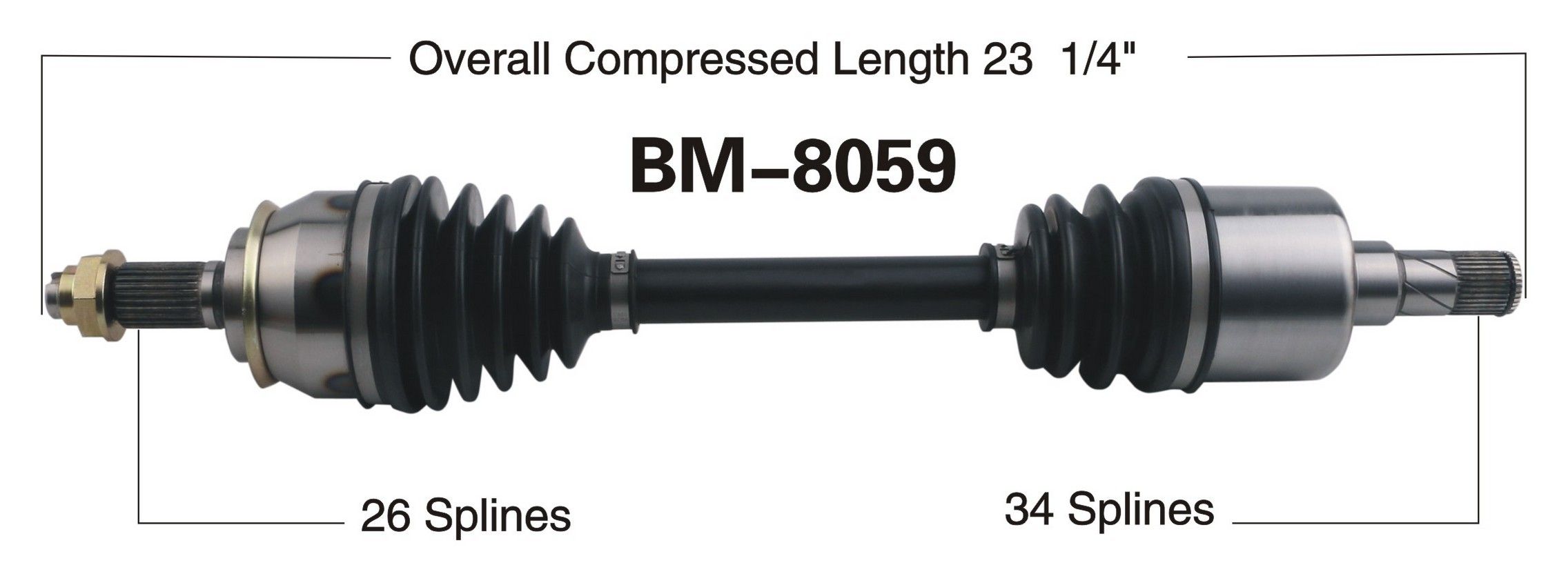 2015, 2014, 2013, 2012, 2011, 2010, 2009, 2008, 2007 Mini Cooper CV Axle Shaft