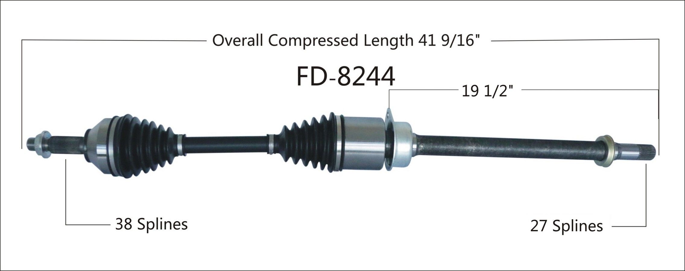 2019, 2018, 2017, 2016, 2015, 2014 Ford Taurus CV Axle Shaft